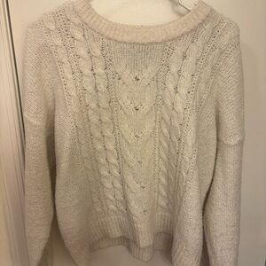 Old Navy Cream Cable Knit Sweater
